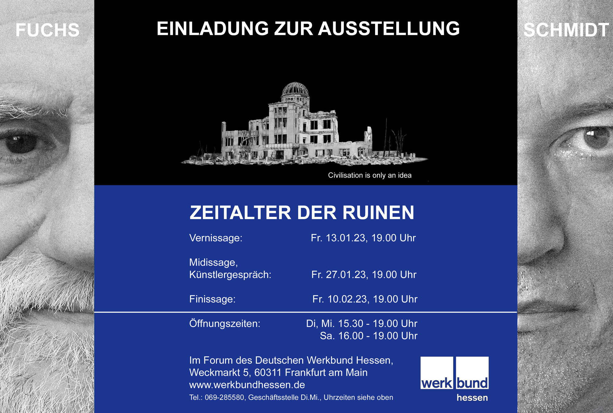 Design Quer Einladung Kunstausstellung