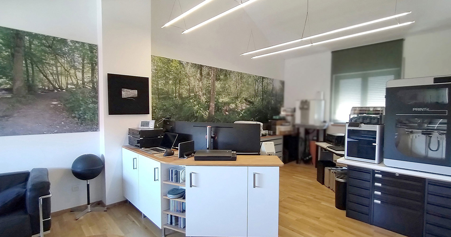 Der erste Stock des Büro von Design Quer in Langenselbold