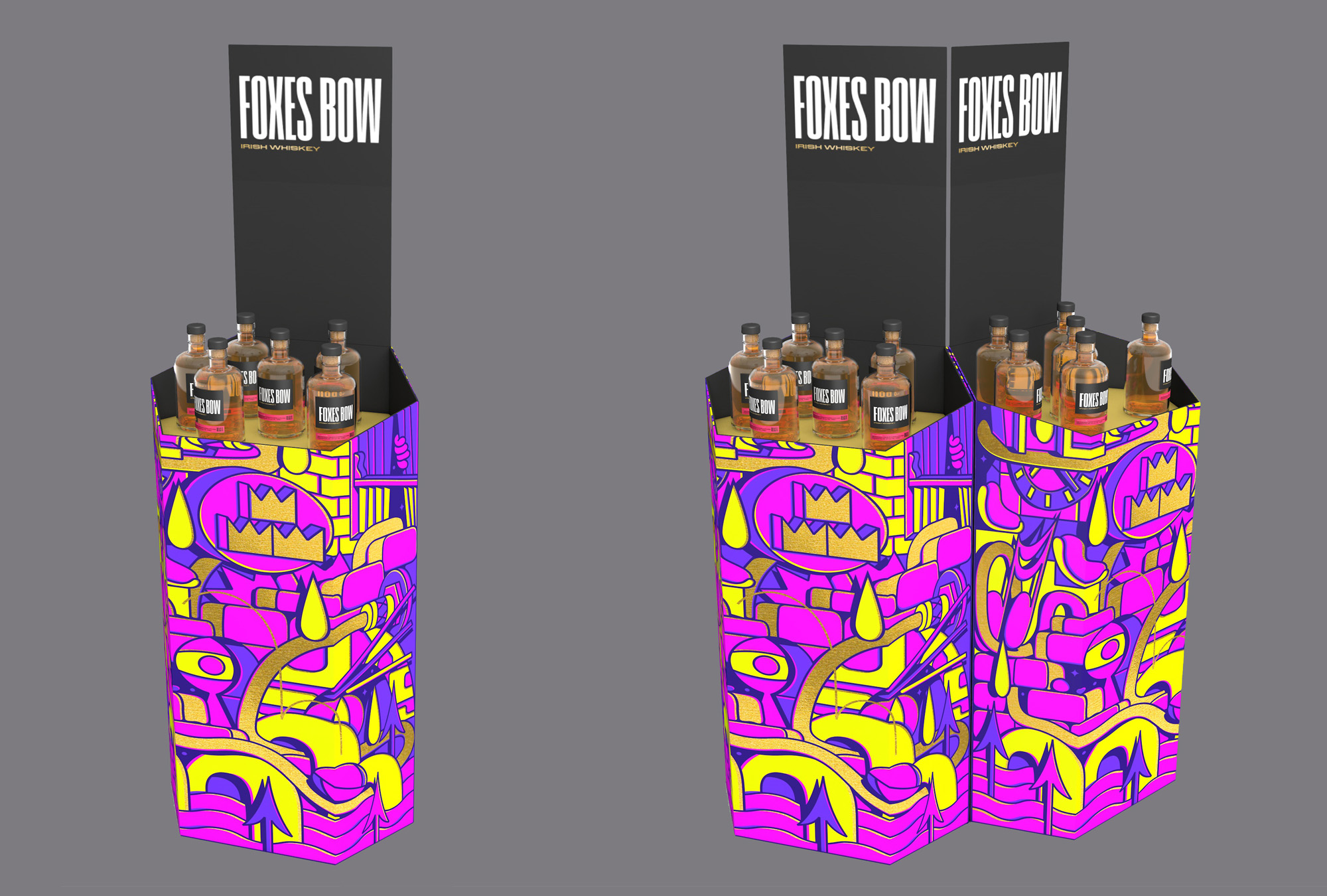 Design Quer Verpackung Display Messeaufsteller