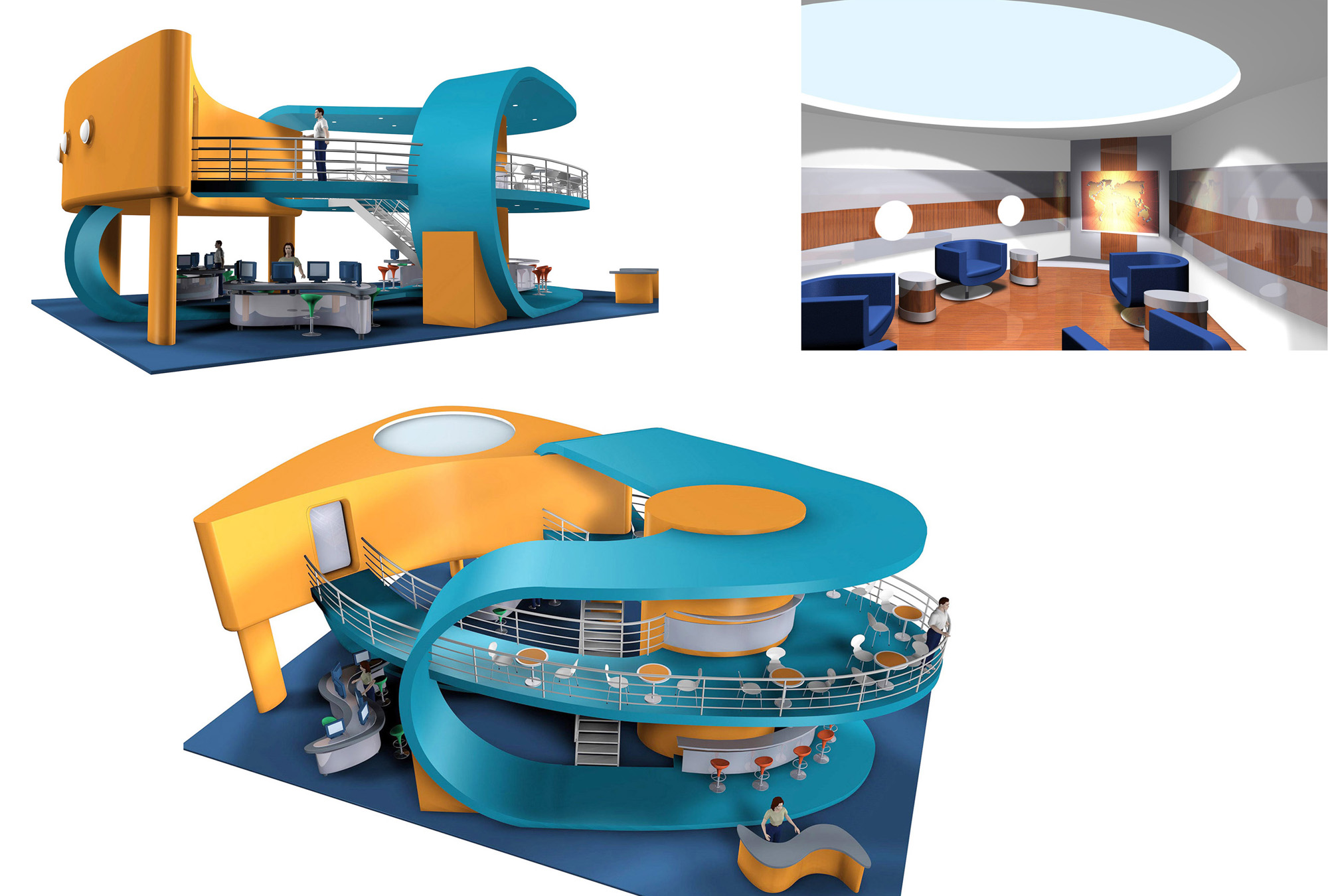 Design Quer Architektur Messestand für Siemens