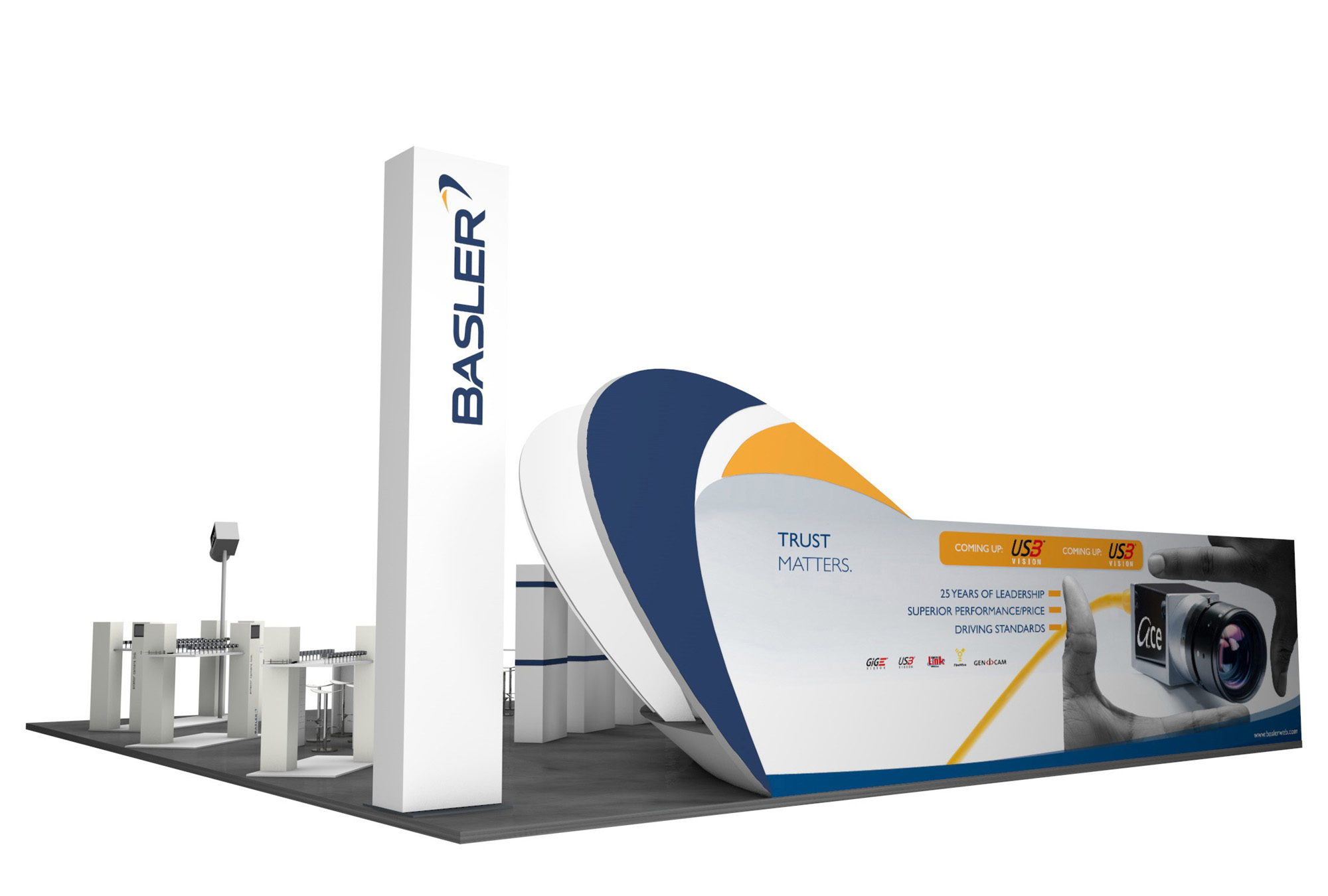 Design Quer Basler Messestand