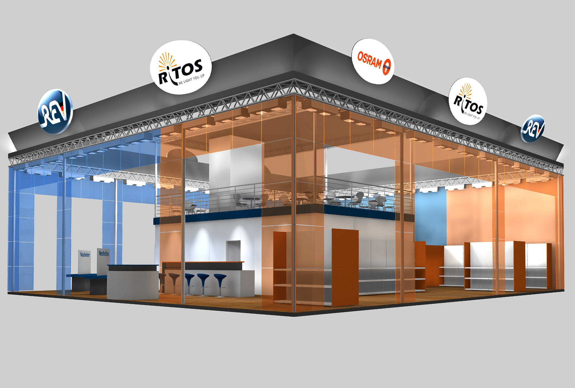 Design Quer Messestand REV Ritos Osram