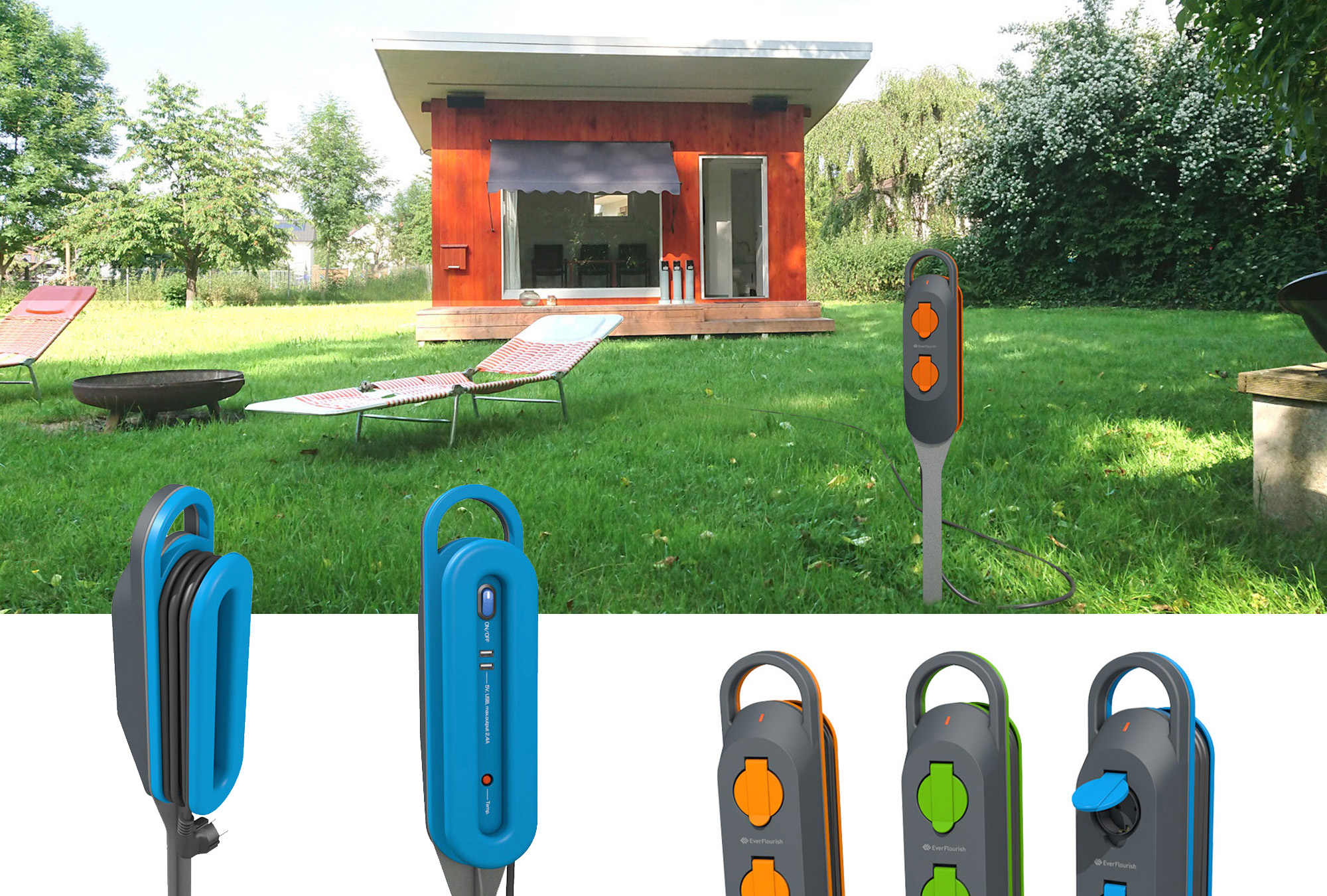 Design Quer Gartenstromverteilung