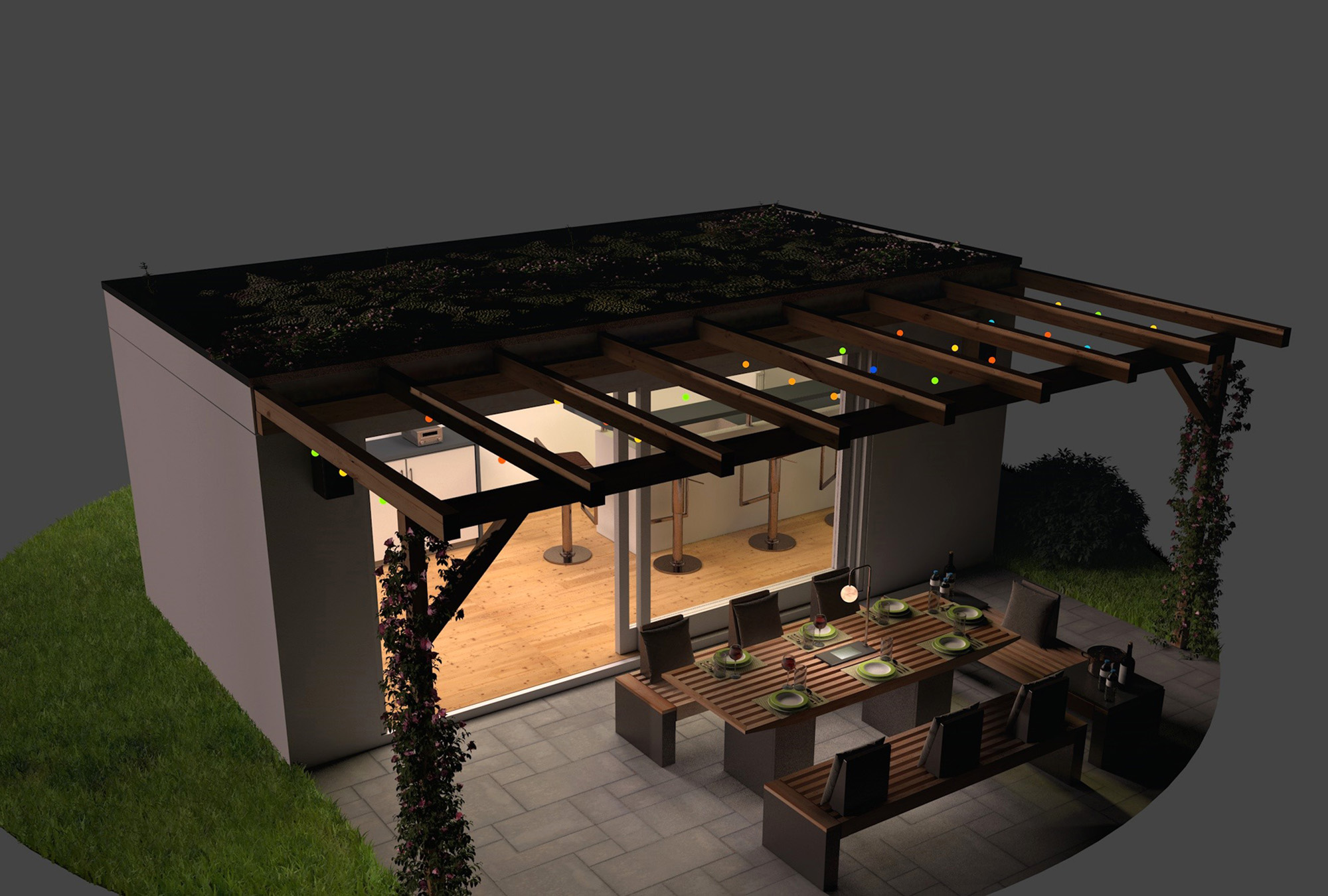 Design Quer Beton Raummodul