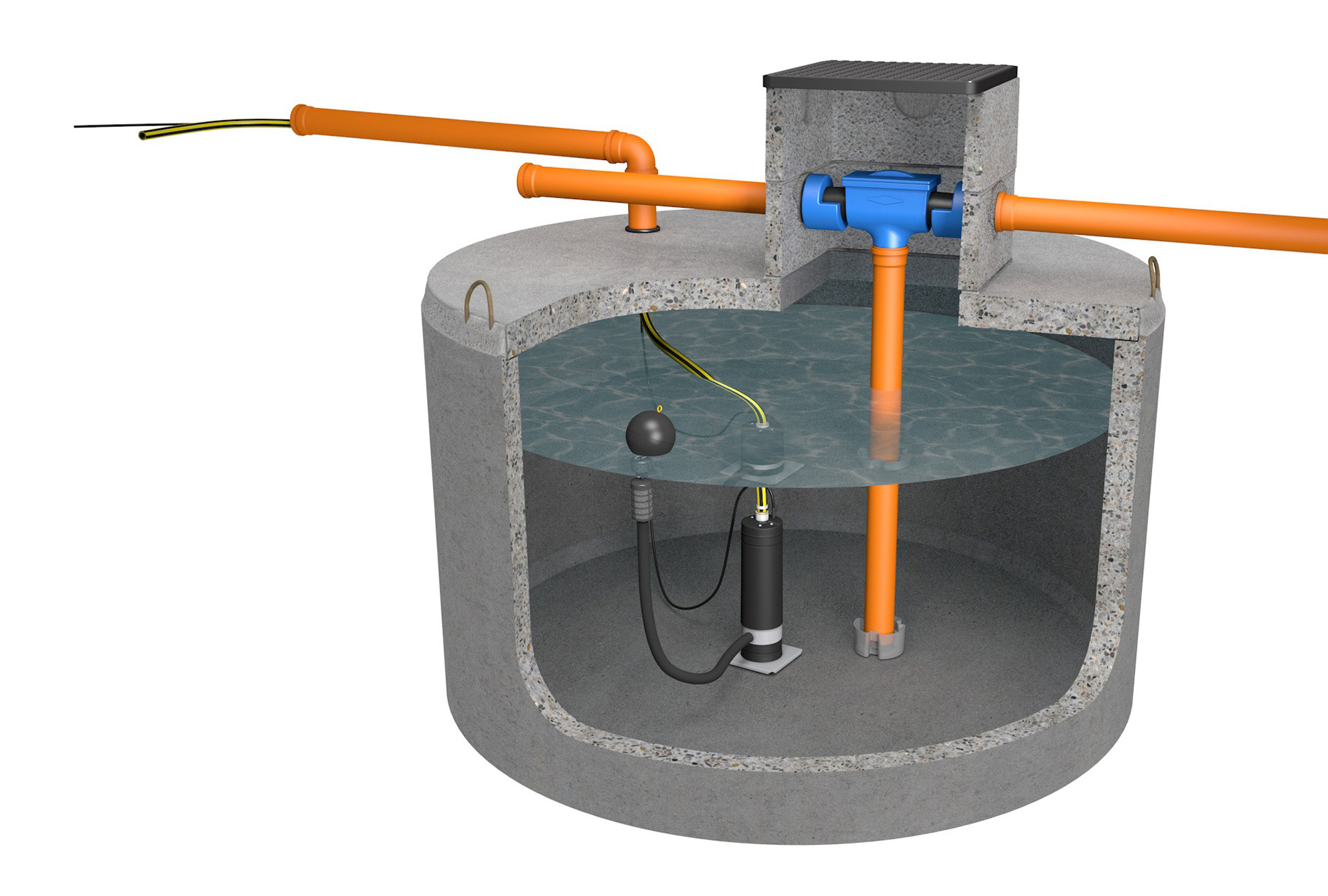 Design Quer Beton Regenwasser Zisterne