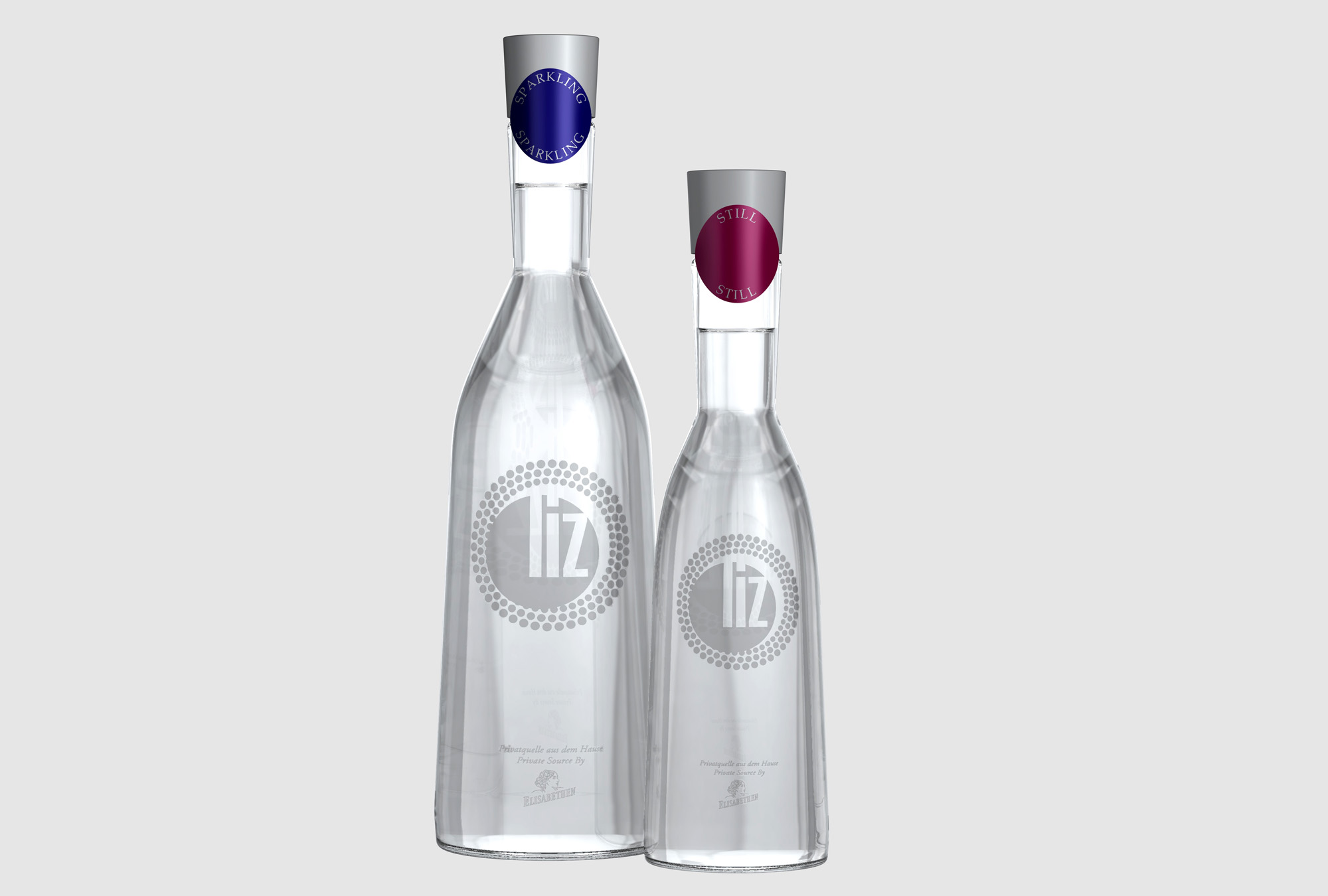 Design Quer Visualisierung Glasflaschen