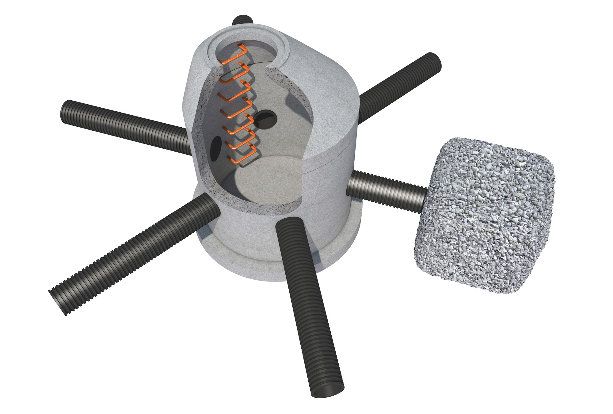 Design Quer Stern Sickerschacht