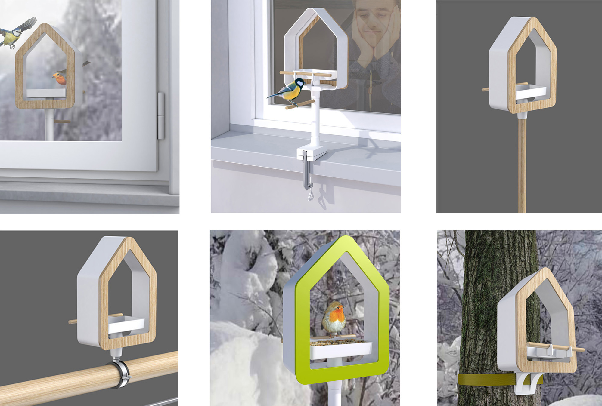 Design Quer innovatives Vogelfutter Häuschen