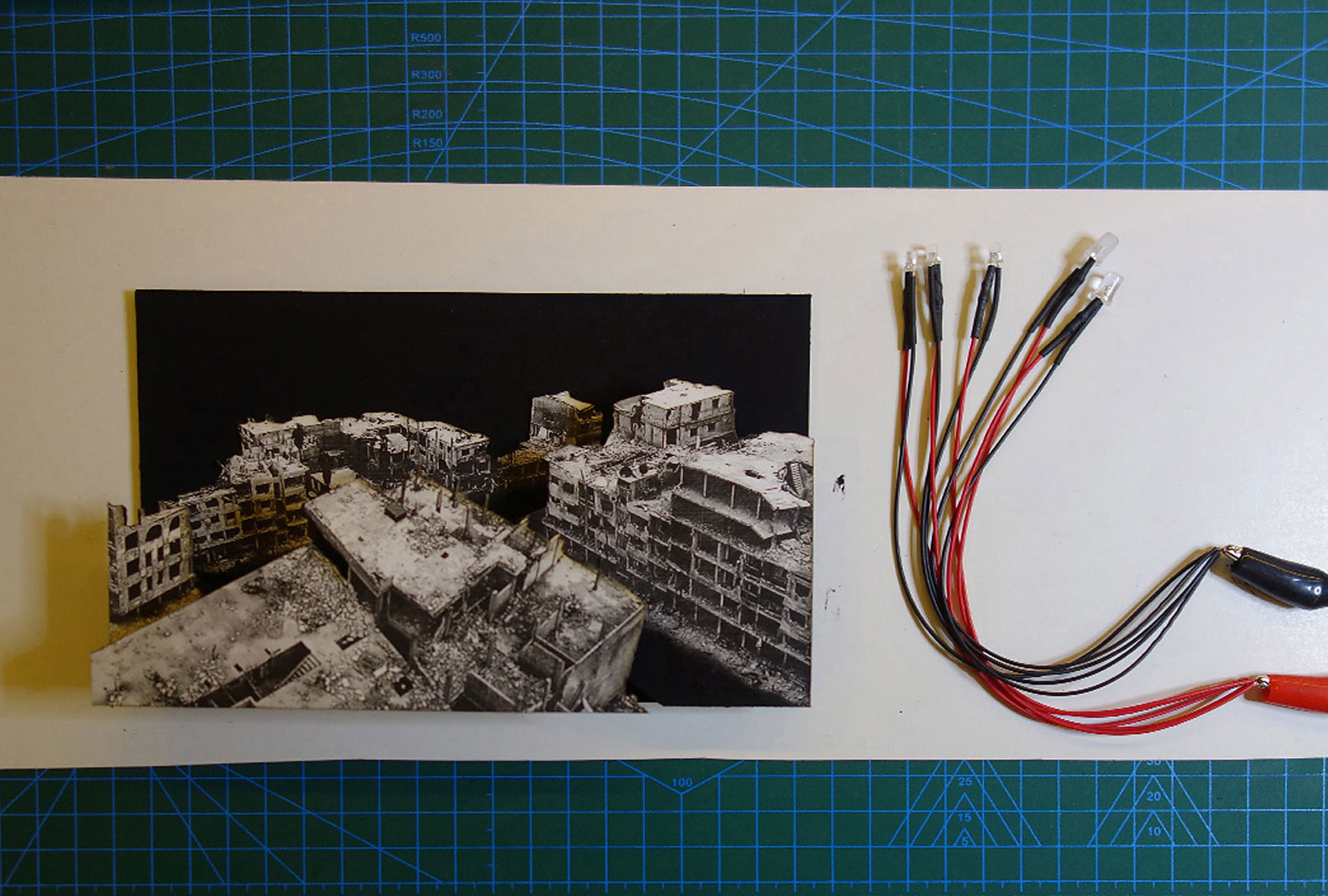 Design Quer Entstehung Kunst LED Verdrahtung